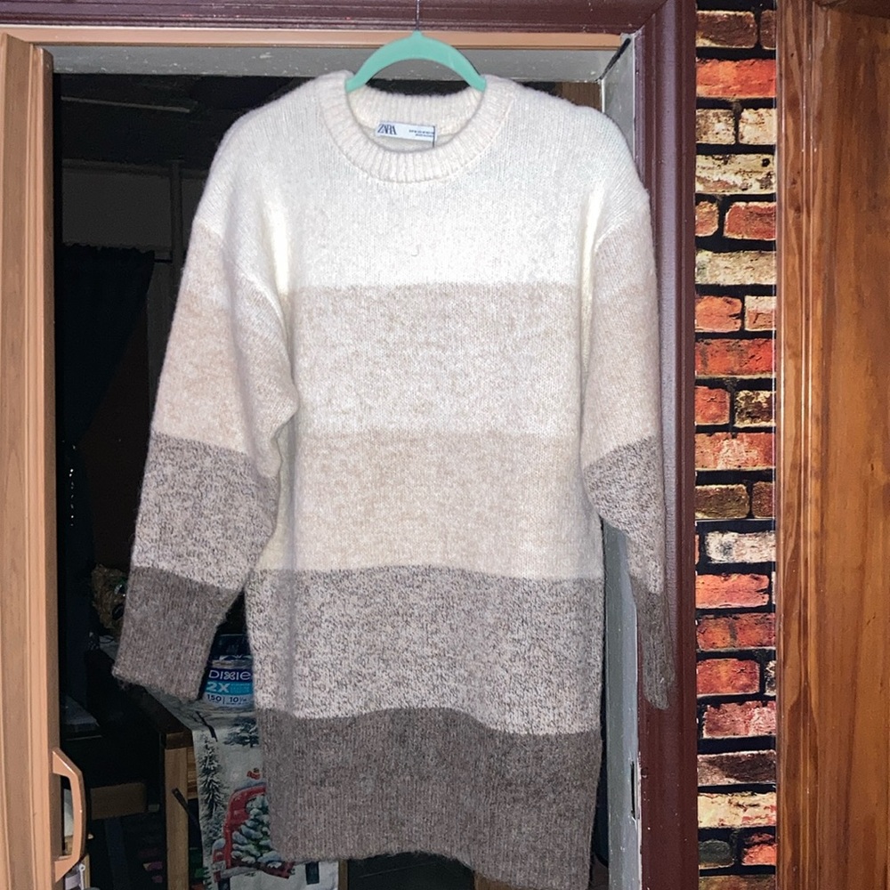 ZARA OMBRÉ KNIT MINI DRESS